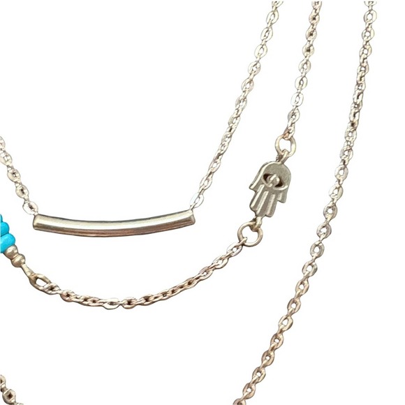 Layered evil Eye , Hamsa necklace. New - Picture 10 of 11